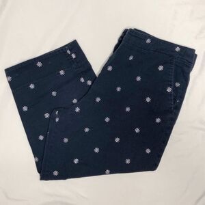 Briggs New York Navy Floral Capris 12
